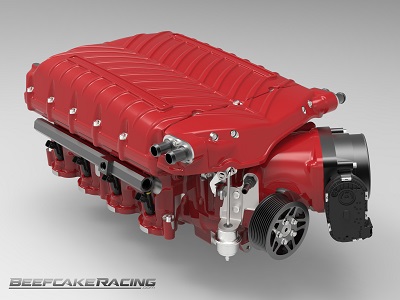 Whipple 3.8L Supercharger Red fits 5.0L Ford at Beefcake Racing